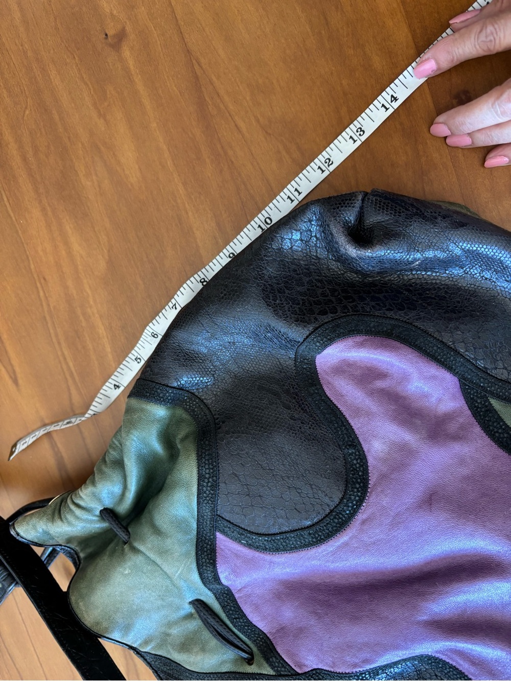 Vtg Sharif abstract print crossbody hobo bag Stunning! - Picture 10 of 13